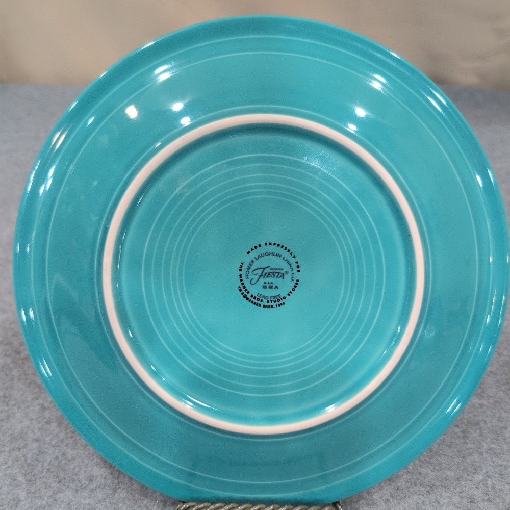 Homer Laughlin Fiesta Daffy Duck Dinner Plate Warner Bros Studio 1994 Turquoise - Picture 3 of 5